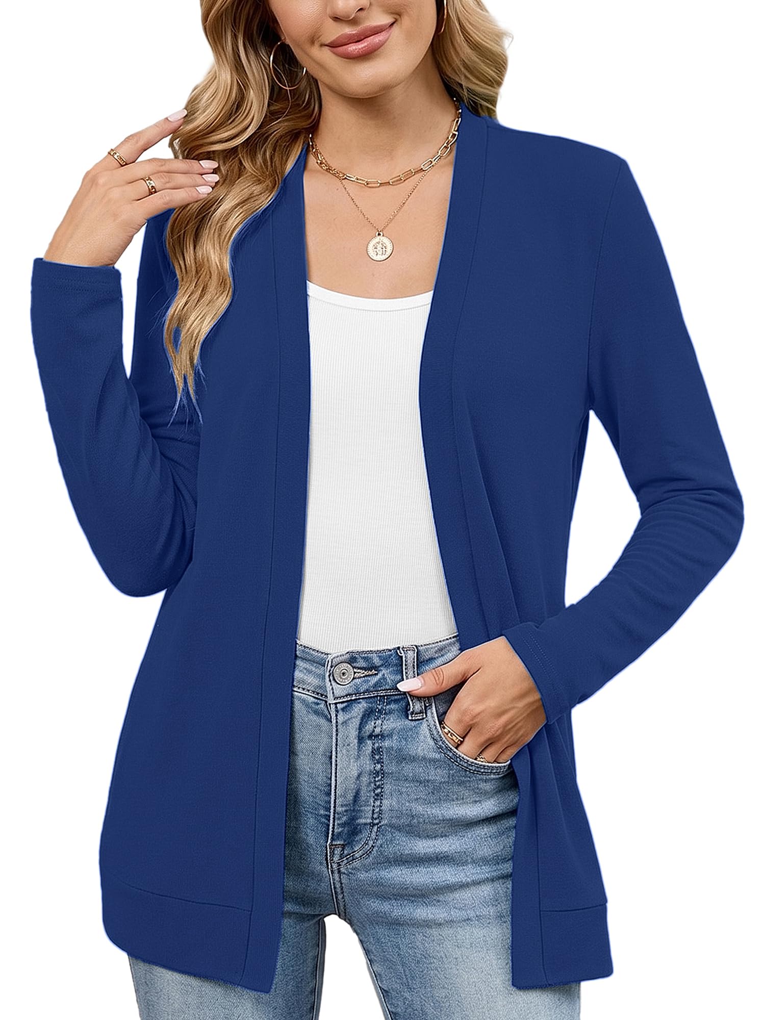 Save 50% on Heymoments Knitted Open Front Cardigan for Women - Image 1
