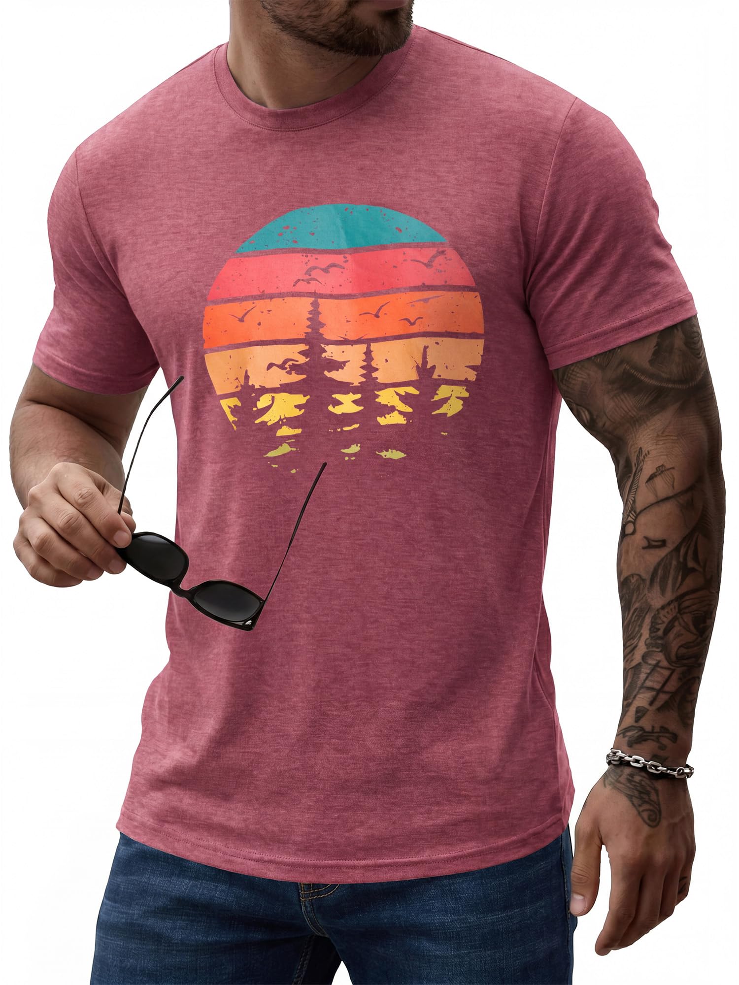 Save 50% on Comdecevis Men's Vintage T-Shirts - Use Code 64NTW3M6 - Image 1