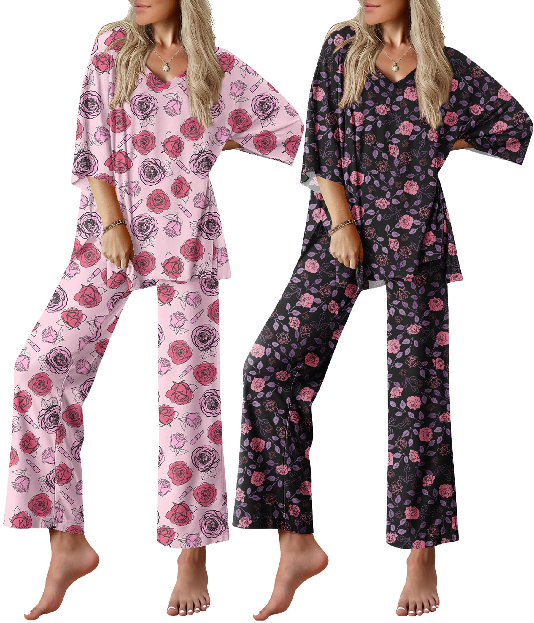 30% Off Ekouaer Women's Lounge 2 Pack Pajama Set - Image 1