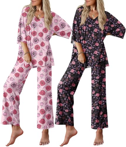 30% Off Ekouaer Women's Lounge 2 Pack Pajama Set - Image 2