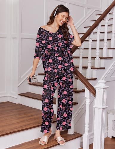30% Off Ekouaer Women's Lounge 2 Pack Pajama Set - Image 3