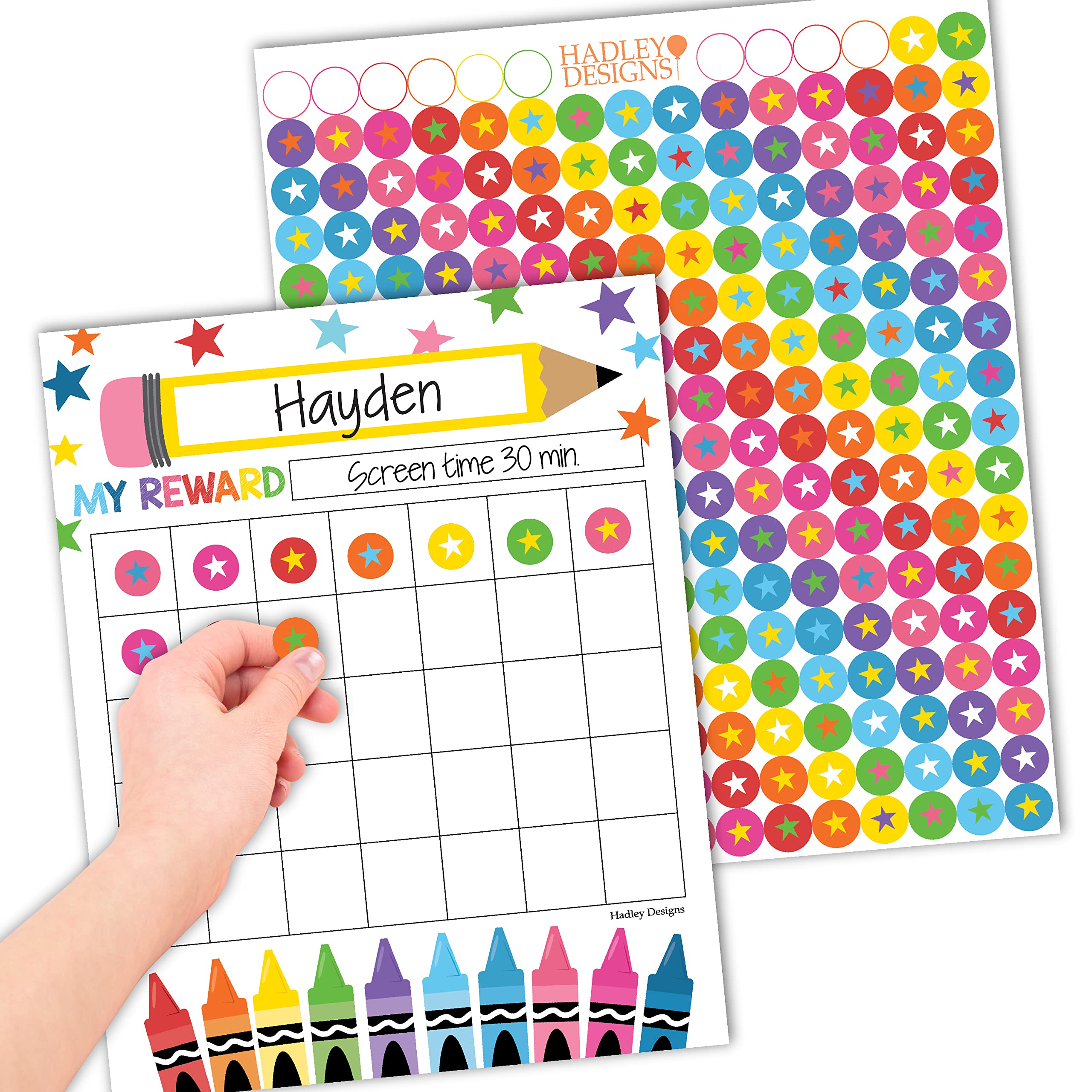 50% Off Star Sticker Chart for Kids Behavior with Code - Image 1