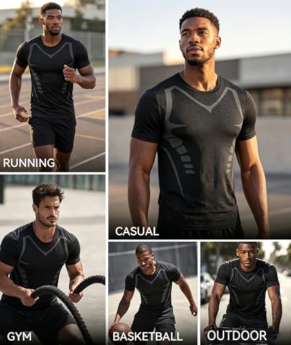 50% Off JZCreater Men's Workout Shirts | Code HYGU8TFM - Image 6