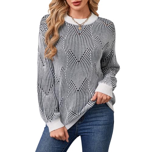 11.89 with code D5V49DDD Women's Striped Sweater - Image 2