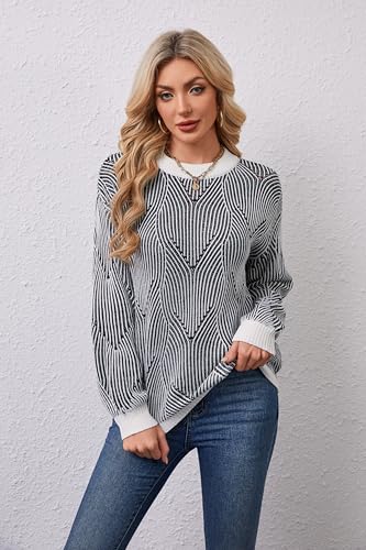 11.89 with code D5V49DDD Women's Striped Sweater - Image 3