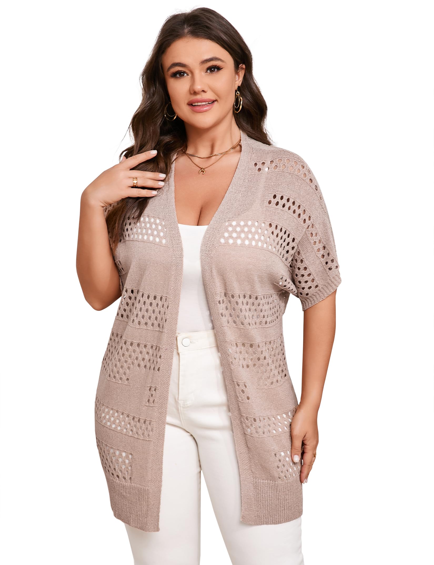 47% Off Wealywa Summer Crochet Cardigan Plus Size - Image 1