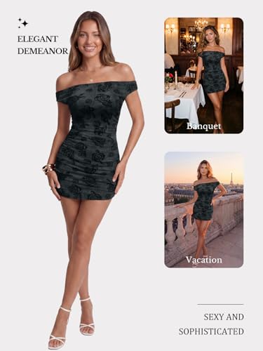 57% Off Trendy Queen Off Shoulder Floral Mini Dress - Image 7