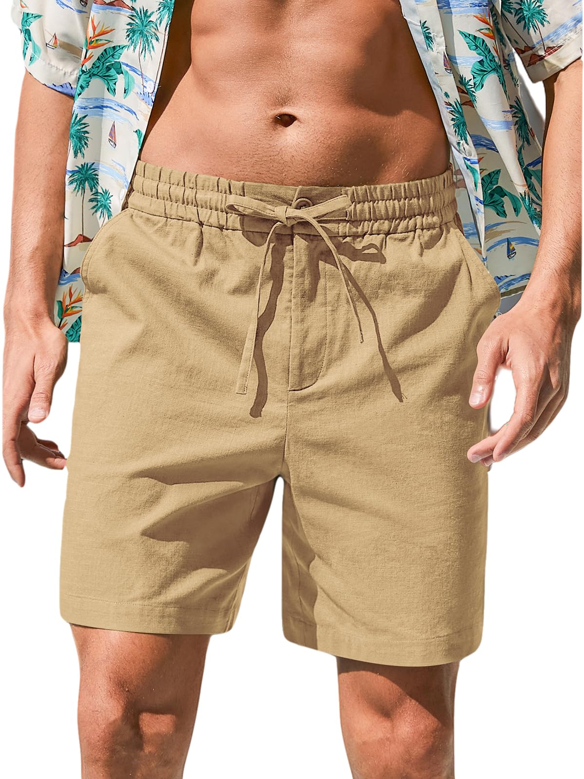 53% Off RQP Cotton Linen Shorts with Code JIUQXSTS - Image 1