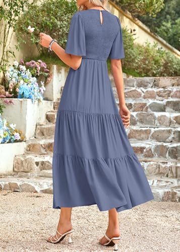 5% Off KIRUNDO Flutter Sleeve Midi Dress for Women - Image 3