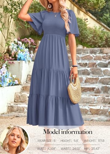 5% Off KIRUNDO Flutter Sleeve Midi Dress for Women - Image 5