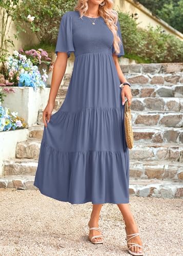 5% Off KIRUNDO Flutter Sleeve Midi Dress for Women - Image 6