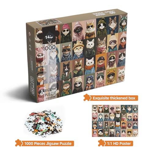Save on 1000-Piece Cat Fashion Jigsaw Puzzle with Code - Image 2