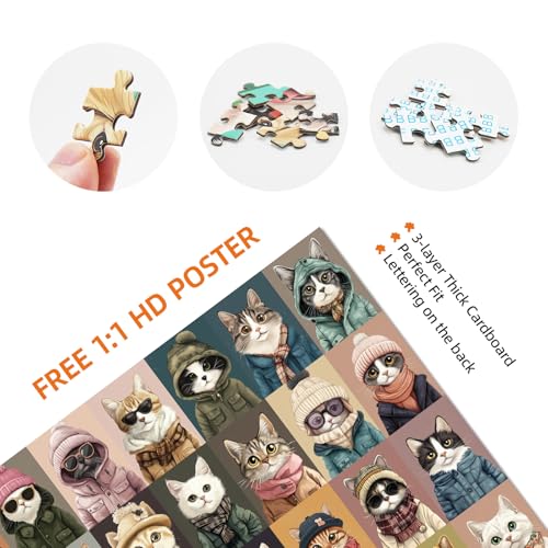 Save on 1000-Piece Cat Fashion Jigsaw Puzzle with Code - Image 4