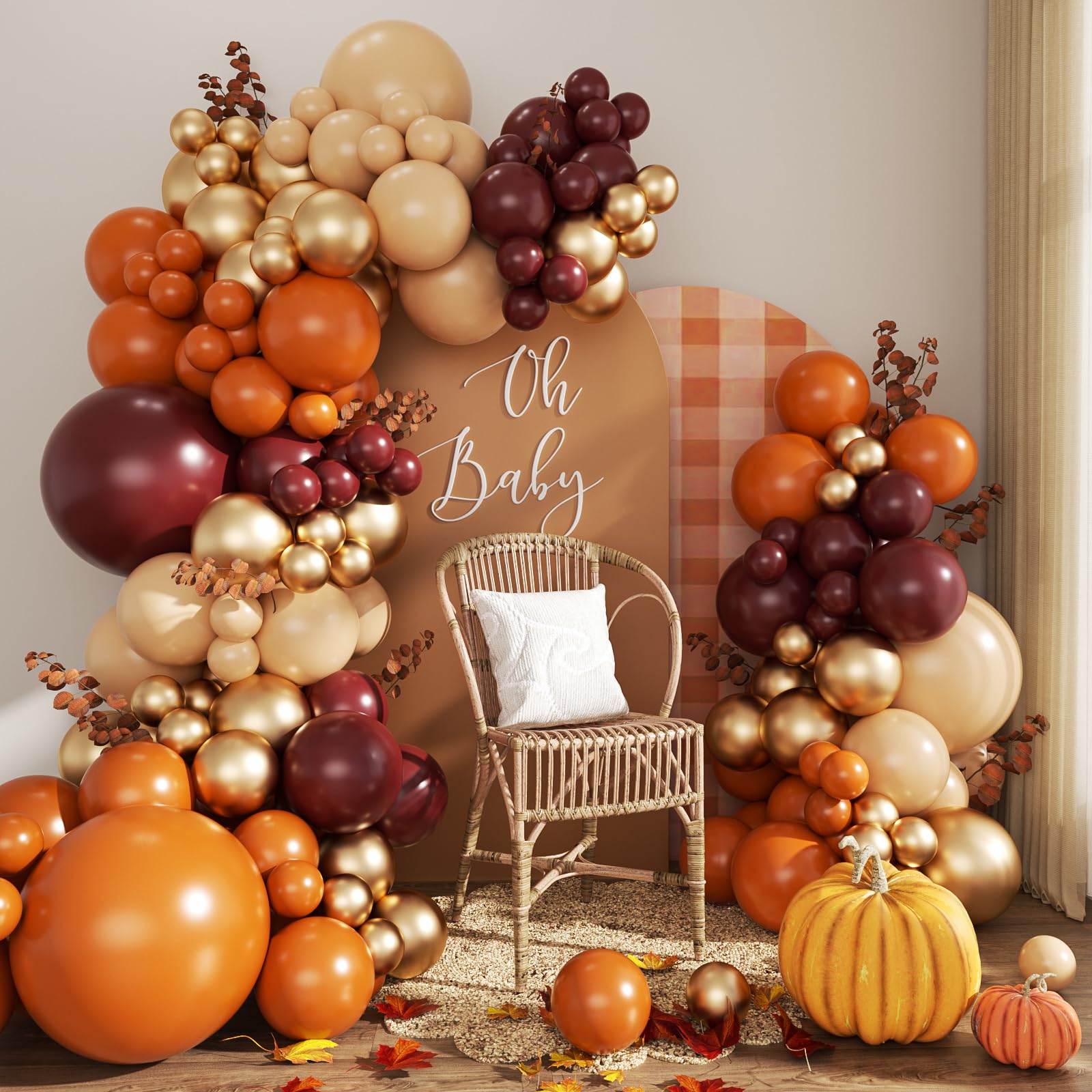Save 50% with Code IBCNE6AL on 124-Pc Fall Balloon Arch Kit - Image 1