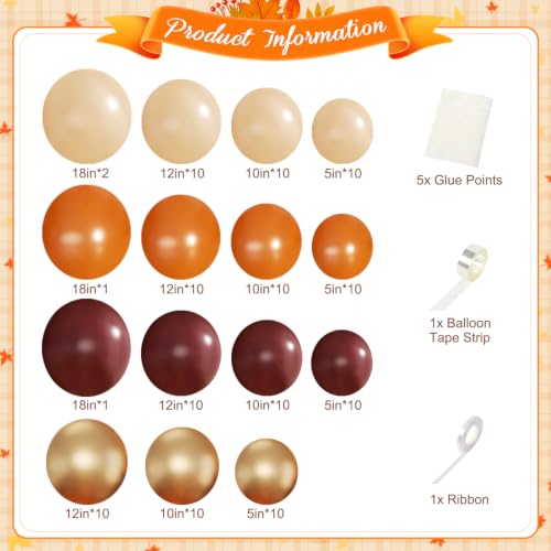 Save 50% with Code IBCNE6AL on 124-Pc Fall Balloon Arch Kit - Image 3