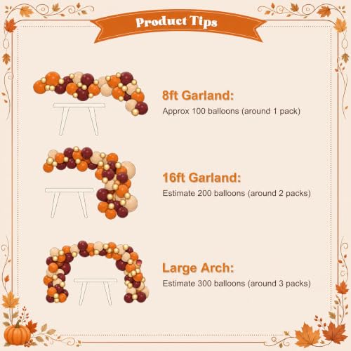 Save 50% with Code IBCNE6AL on 124-Pc Fall Balloon Arch Kit - Image 8