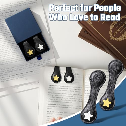 50% Off 2-Pack Magnetic Leather Bookmarks with Gift Box - Image 4