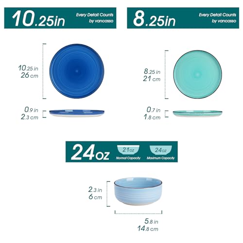 36% Off vancasso 12-Piece Dinnerware Set – Hand-Painted - Image 3