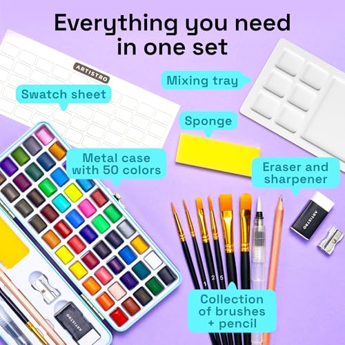 Save 39% on ARTISTRO Watercolor Paint Set – Portable Kit - Image 3
