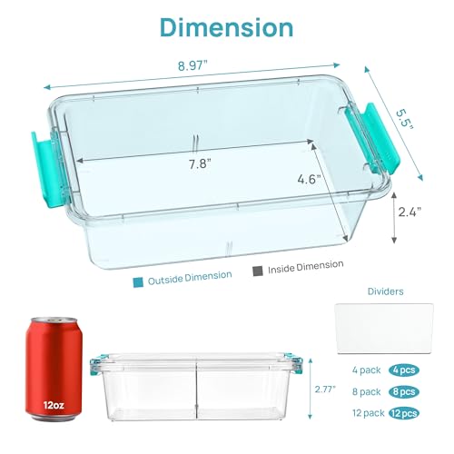 5% Off Vtopmart 4 Pack Clear Pencil Box with Dividers - Image 3