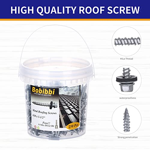50% Off Bobibbi Metal Roofing Screws 250Pcs - Image 3