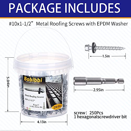 50% Off Bobibbi Metal Roofing Screws 250Pcs - Image 4