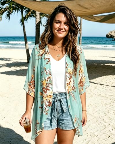 55% Off CHICGAL Women's Floral Kimono Cardigan - Image 3