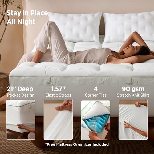 41% Off Bedsure 5" Memory Foam Mattress Topper Queen - Image 6