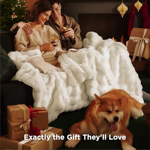 45% Off Bedsure Fluffy Faux Fur Throw Blanket - Image 6