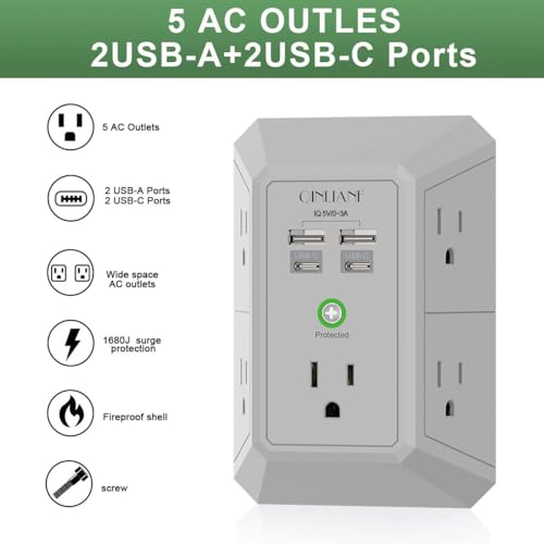 43% Off QINLIANF USB Wall Charger Surge Protector - Image 3