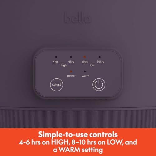 40% Off Bella 6 Qt Programmable Slow Cooker - Plum - Image 4