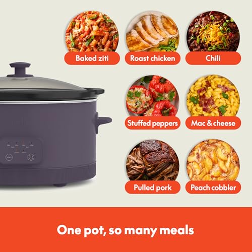 40% Off Bella 6 Qt Programmable Slow Cooker - Plum - Image 6