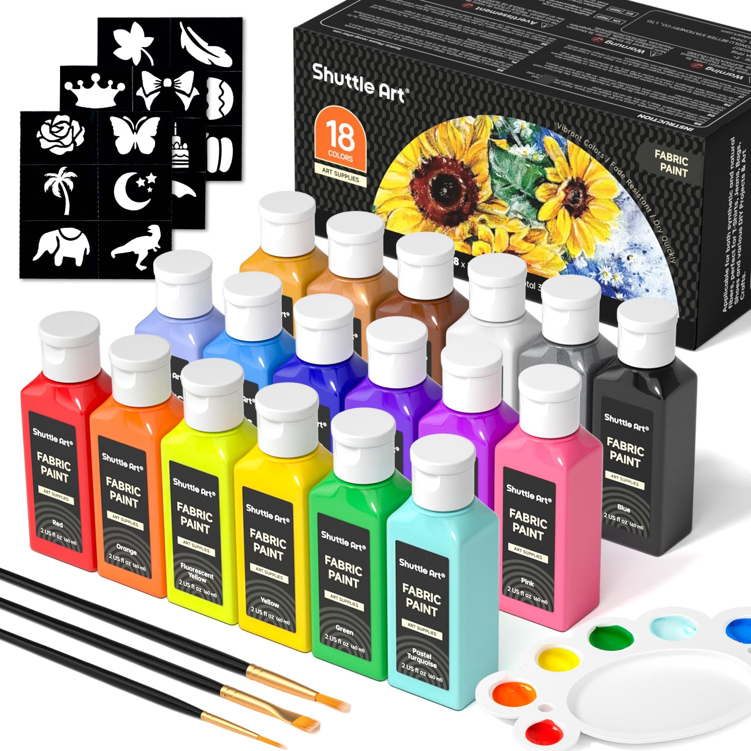 10% Off Shuttle Art 18-Color Fabric Paint Set