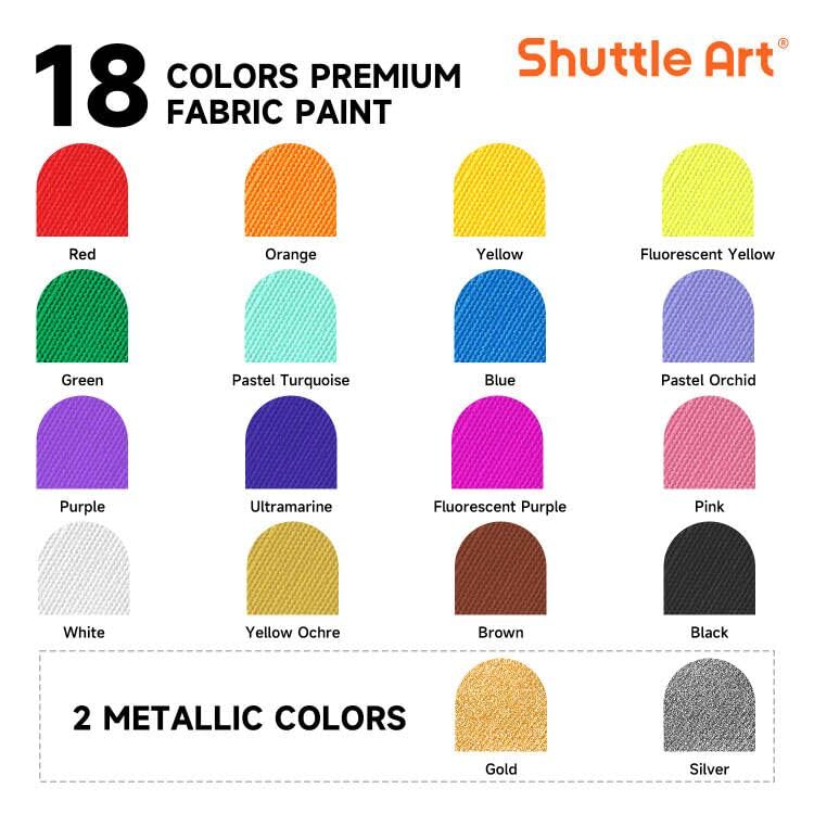 10% Off Shuttle Art 18-Color Fabric Paint Set - Image 3