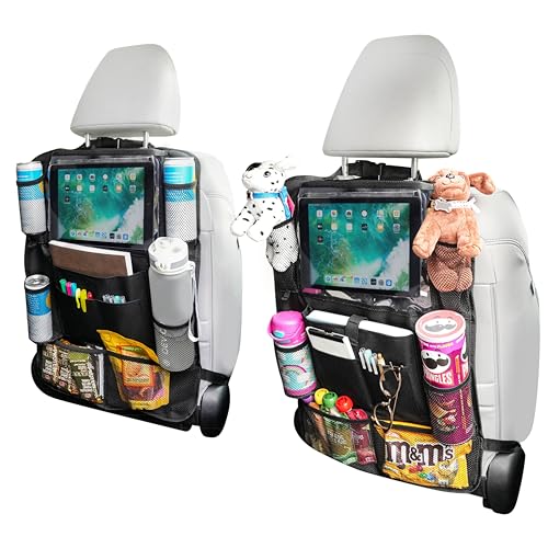 2-Pack Car Seat Organizer With Tablet Holder & Kick Mats - Image 2