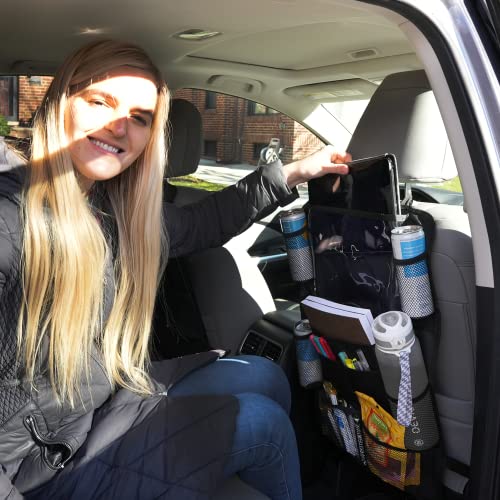 2-Pack Car Seat Organizer With Tablet Holder & Kick Mats - Image 4