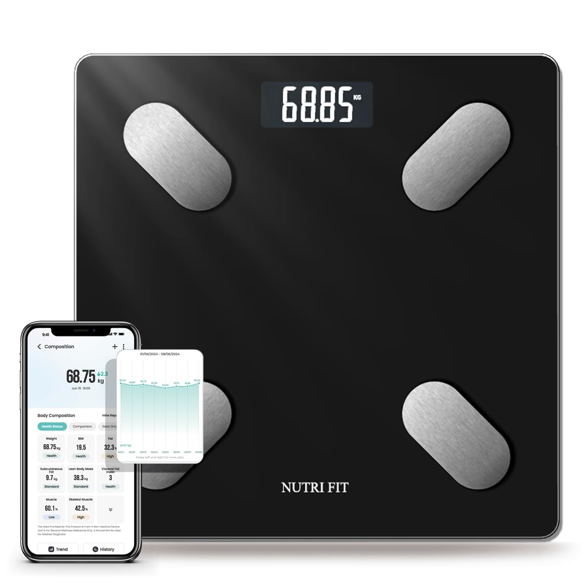 NUTRI FIT Smart Scale - 71% Off with Free App Sync - Image 1