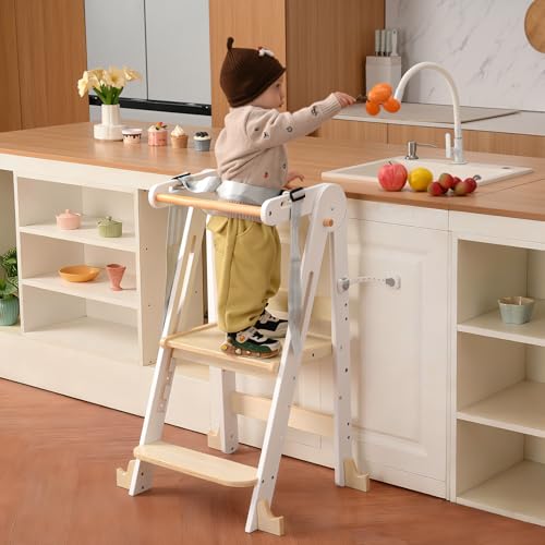 40% Off Kids Kitchen Step Stool – Foldable Toddler Tower - Image 2