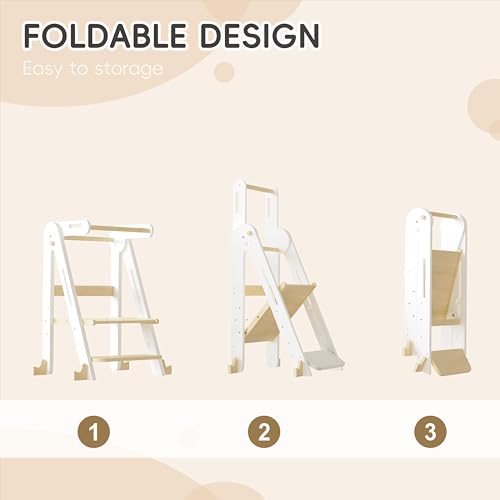 40% Off Kids Kitchen Step Stool – Foldable Toddler Tower - Image 7