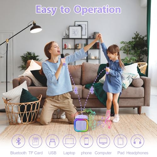 Save 50% Off Mini Karaoke Machine for Kids with Mics - Image 3