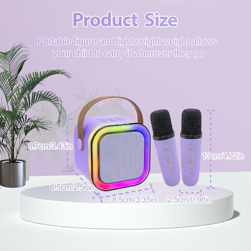 Save 50% Off Mini Karaoke Machine for Kids with Mics - Image 7