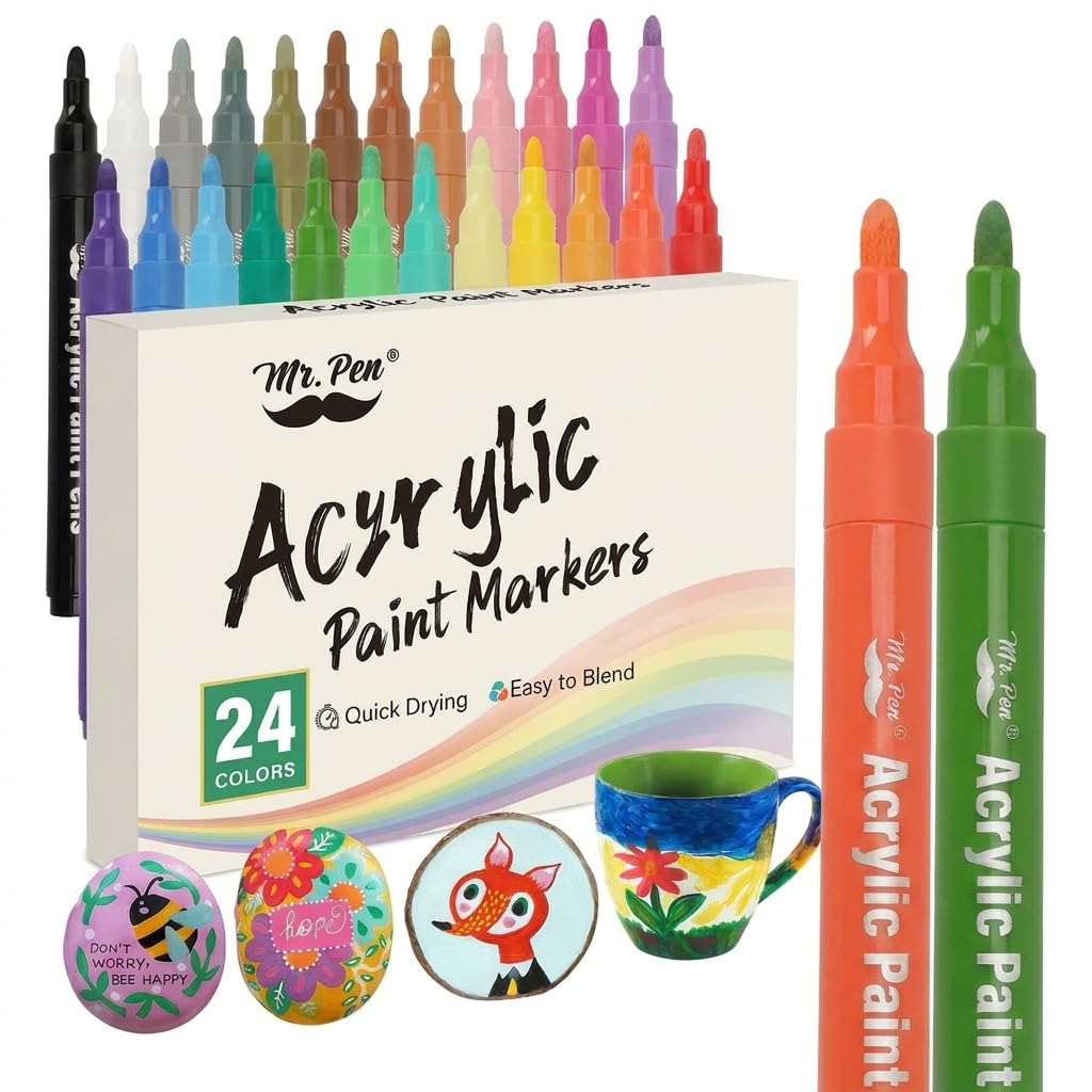 38% Off Mr. Pen Acrylic Paint Markers, 24 Pack
