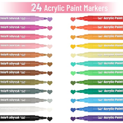 38% Off Mr. Pen Acrylic Paint Markers, 24 Pack - Image 3