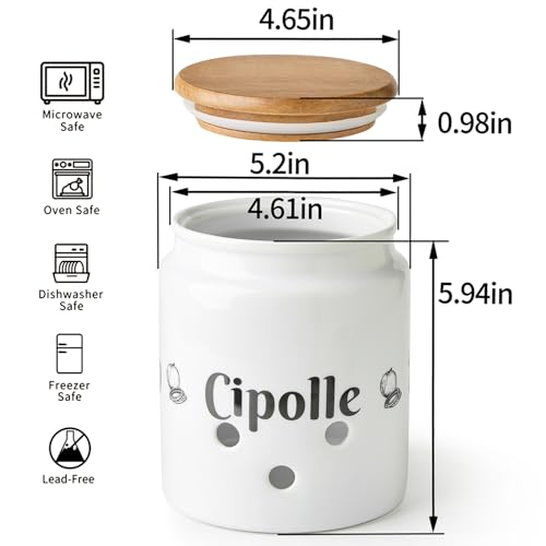 50% Off Large Ceramic Garlic Keeper for Kitchen - Image 4