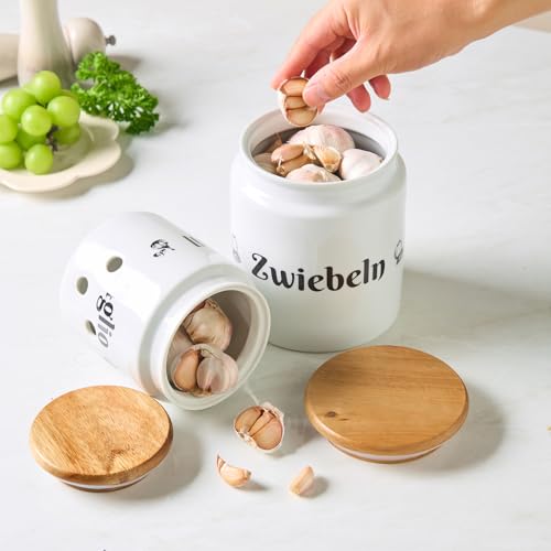 50% Off Large Ceramic Garlic Keeper for Kitchen - Image 7
