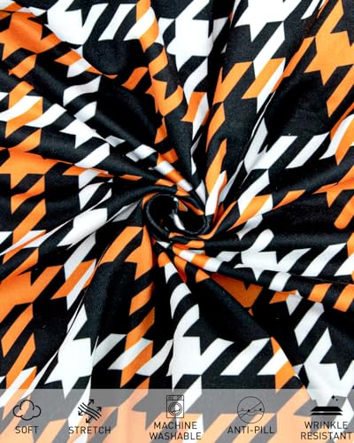 Save Big on Fall Chair Covers Set of 4 - Orange Black Plaid - Image 5