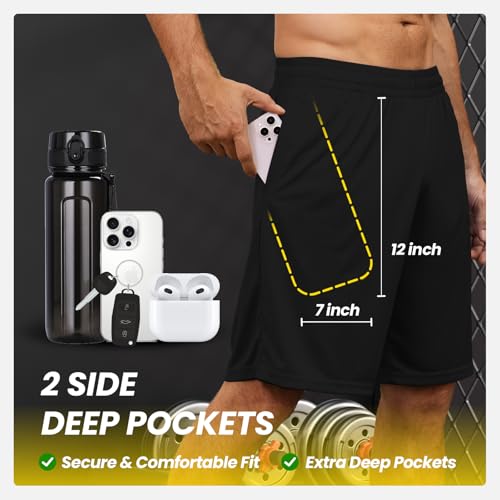 55% Off BALENNZ Athletic Shorts for Men with Pockets - Image 3