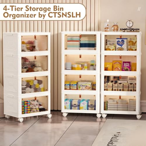 38% Off CTSNSLH 4-Tier Stackable Storage Bins with Wheels - Image 6
