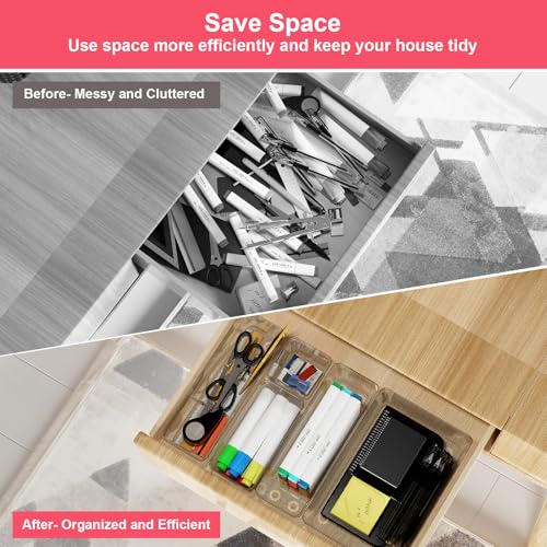 80% Off 15-Piece Clear Drawer Organizer Set - Image 4