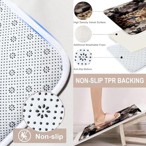 20% Off 4-Piece Leopard Floral Shower Curtain Set - Image 7
